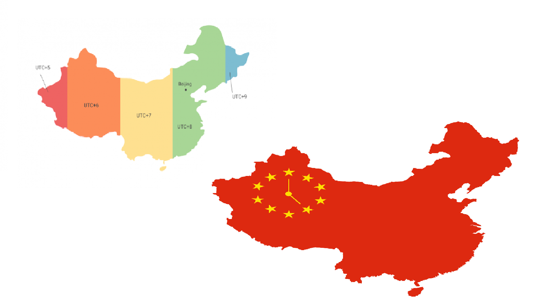 Obrázek časového pásma v číně